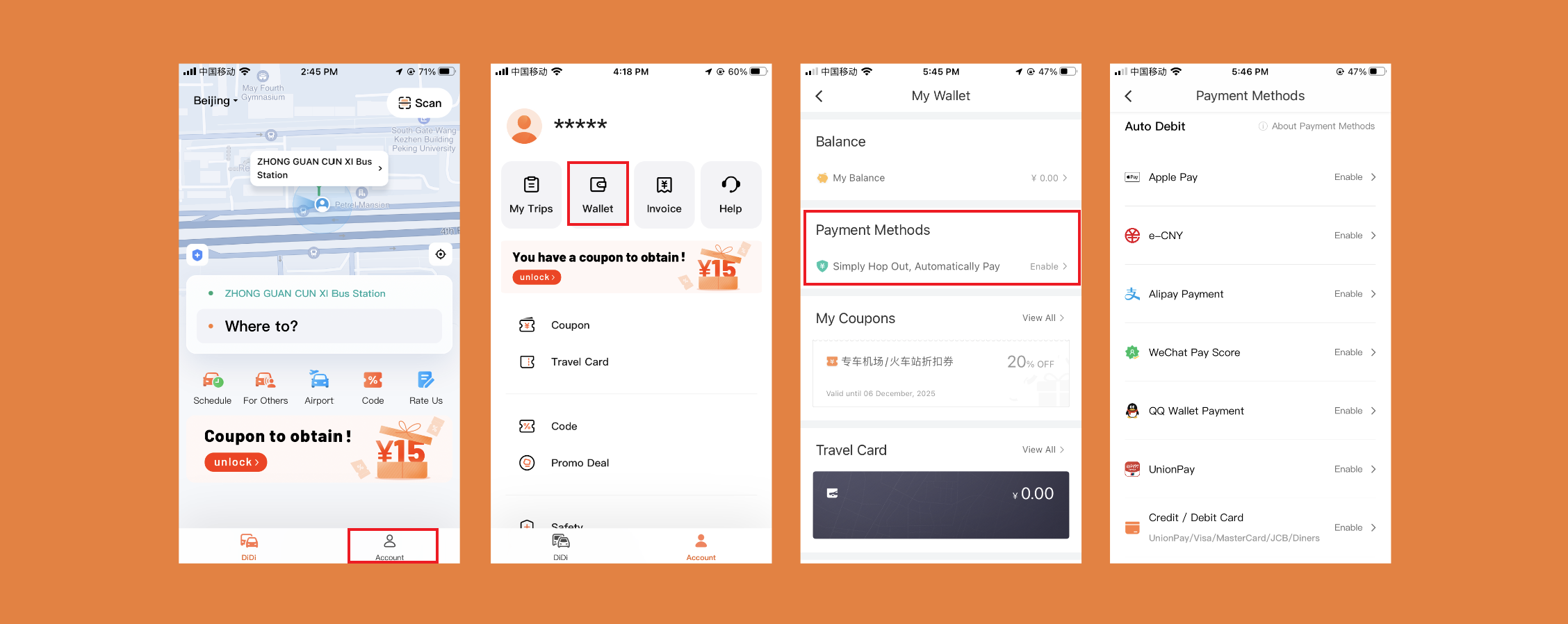 Setting Up Didi Payment Methods